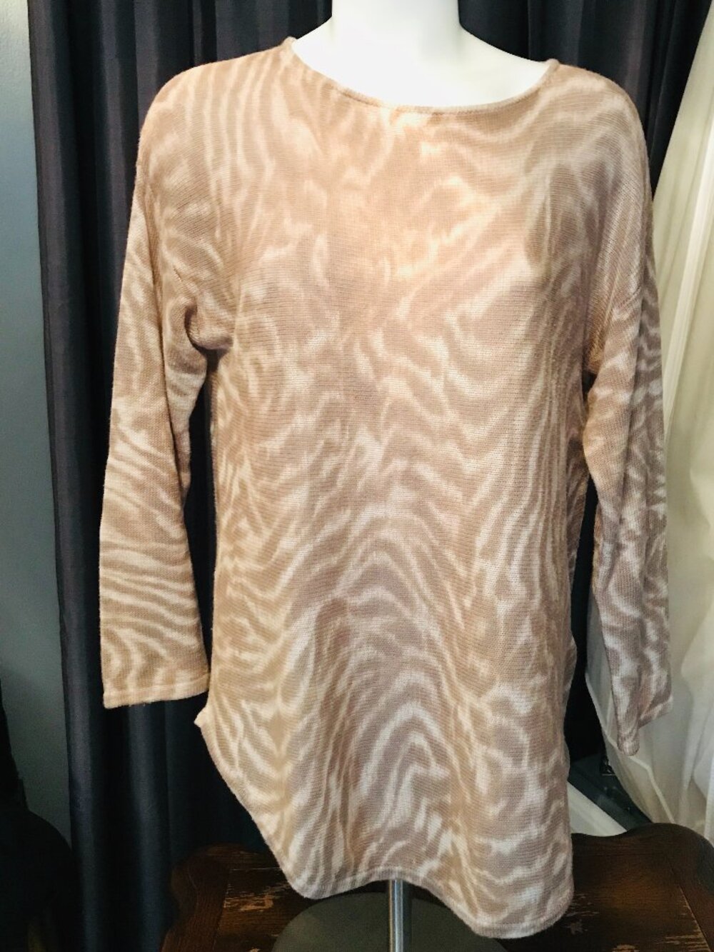 Chaps Sweater Animal Print Size Medium
